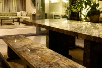 MIRACH - Rectangular marble garden table by Samuele Mazza Outdoor - view 3